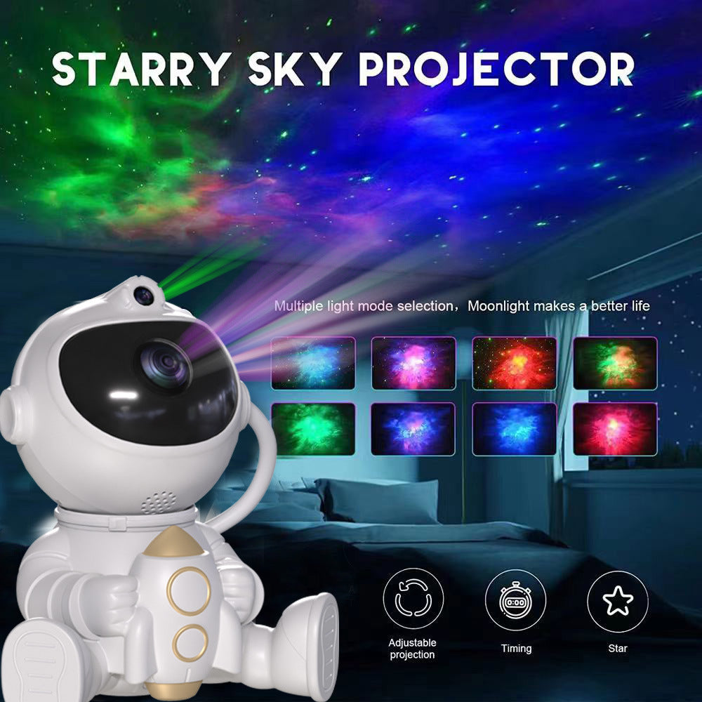 Astronaut Rocket Star Projector Night Light