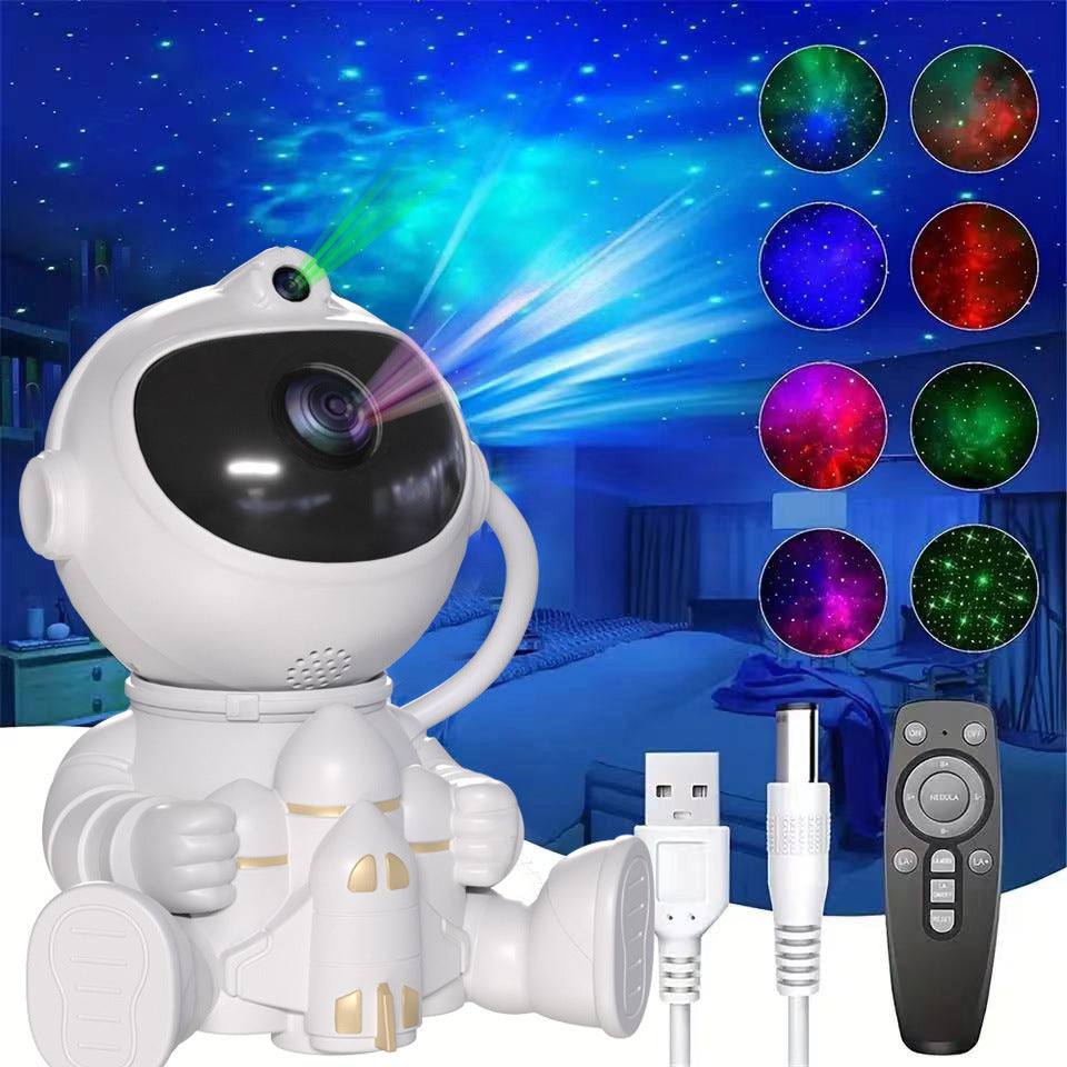 Astronaut Rocket Star Projector Night Light