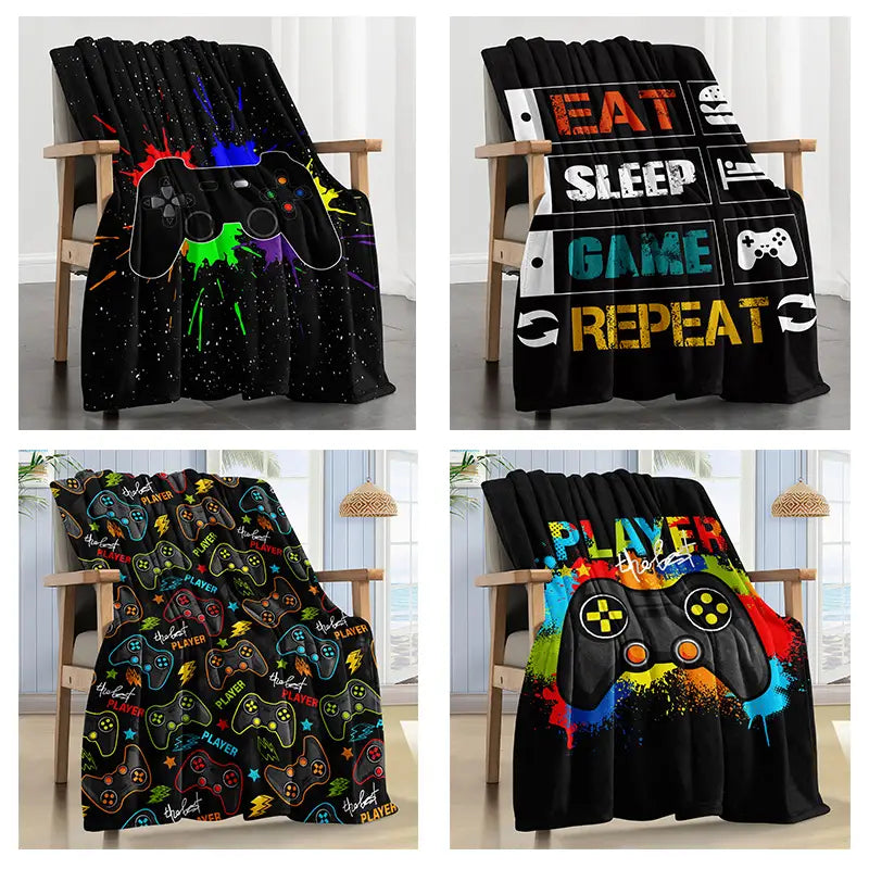 Gamer Blanket - Cozy Flannel Bedding for Couch